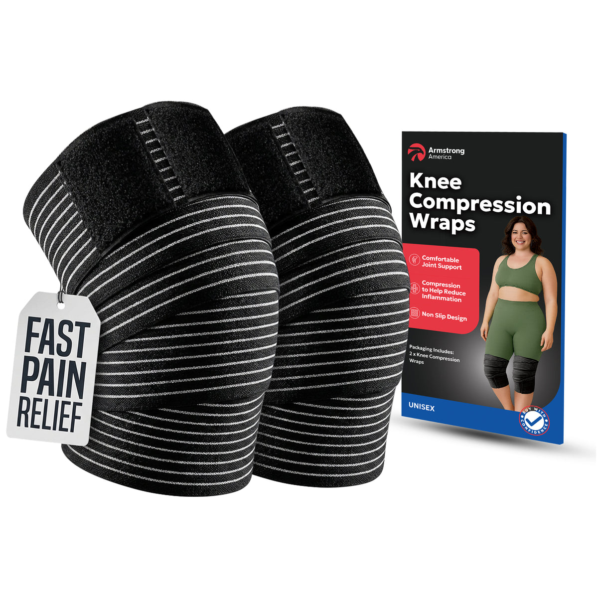 Vendas elásticas de compresión para rodilla