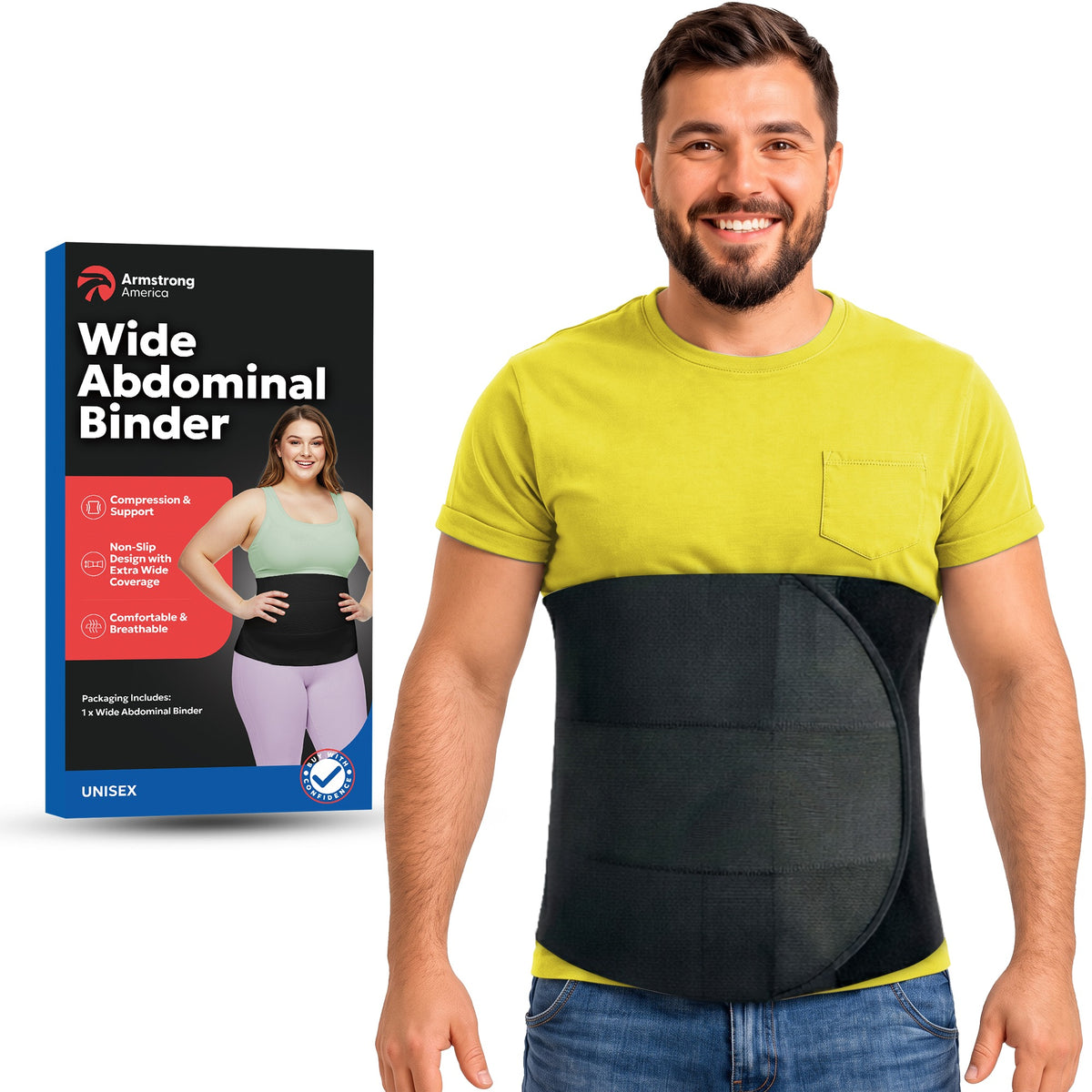 Faja Abdominal Unisex Tallas Grandes de 30,5 cm de Ancho
