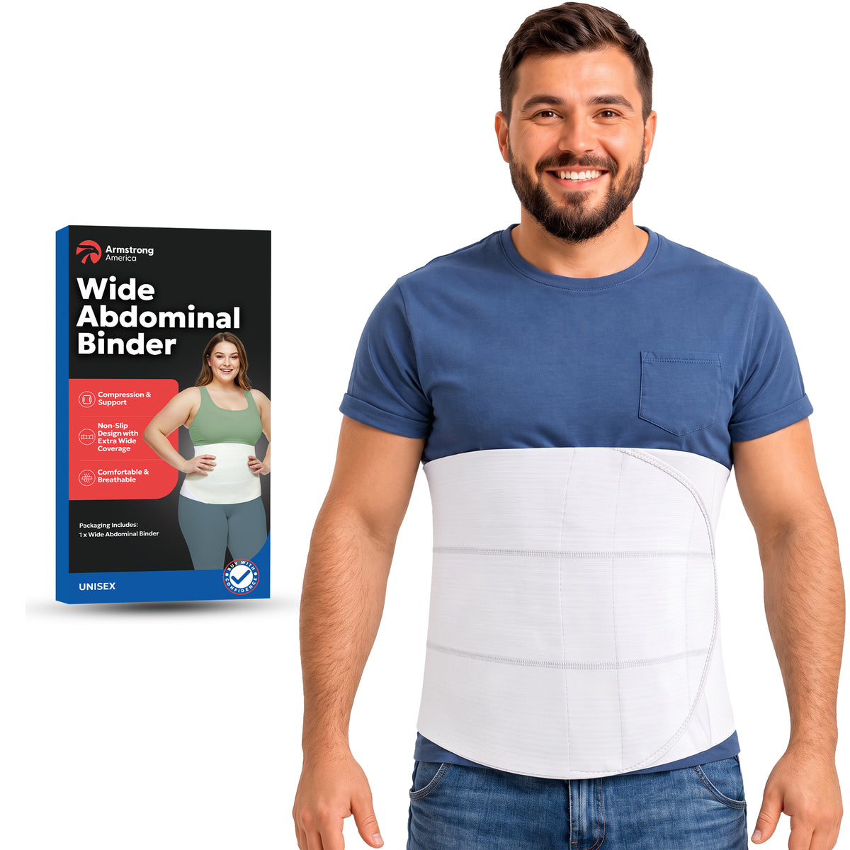 Faja Abdominal Unisex Tallas Grandes de 30,5 cm de Ancho
