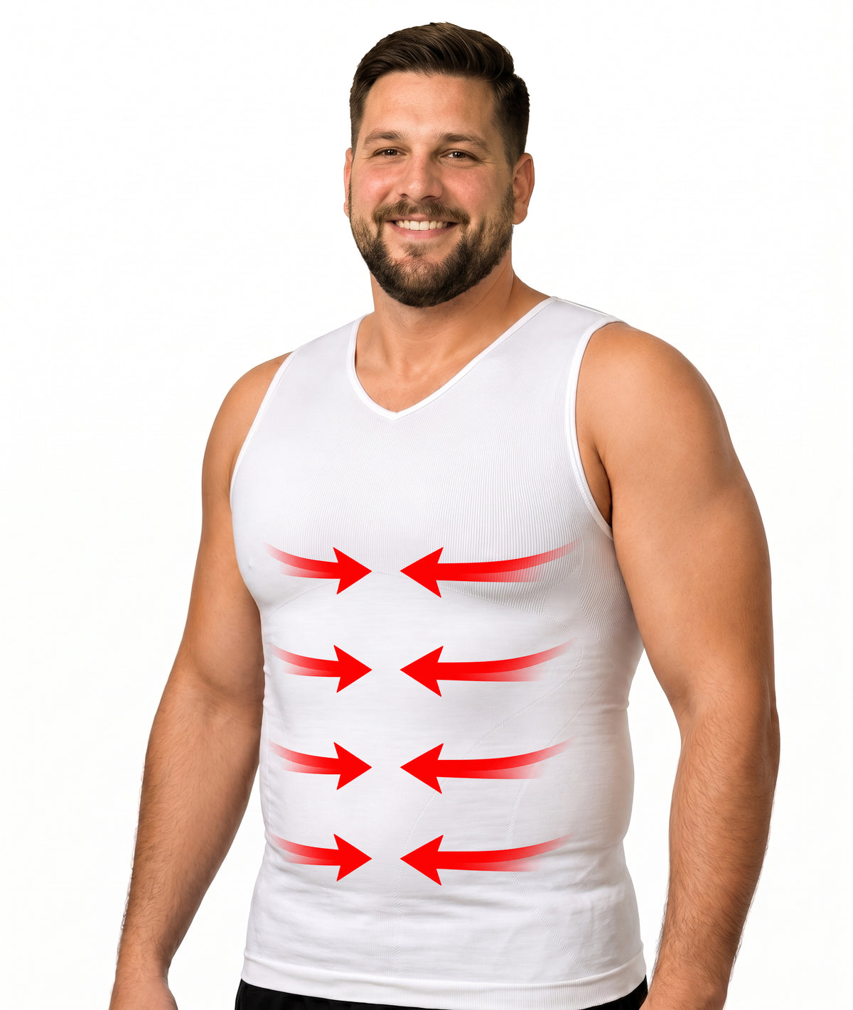 Débardeur sculptant amincissant col en V de compression pour homme