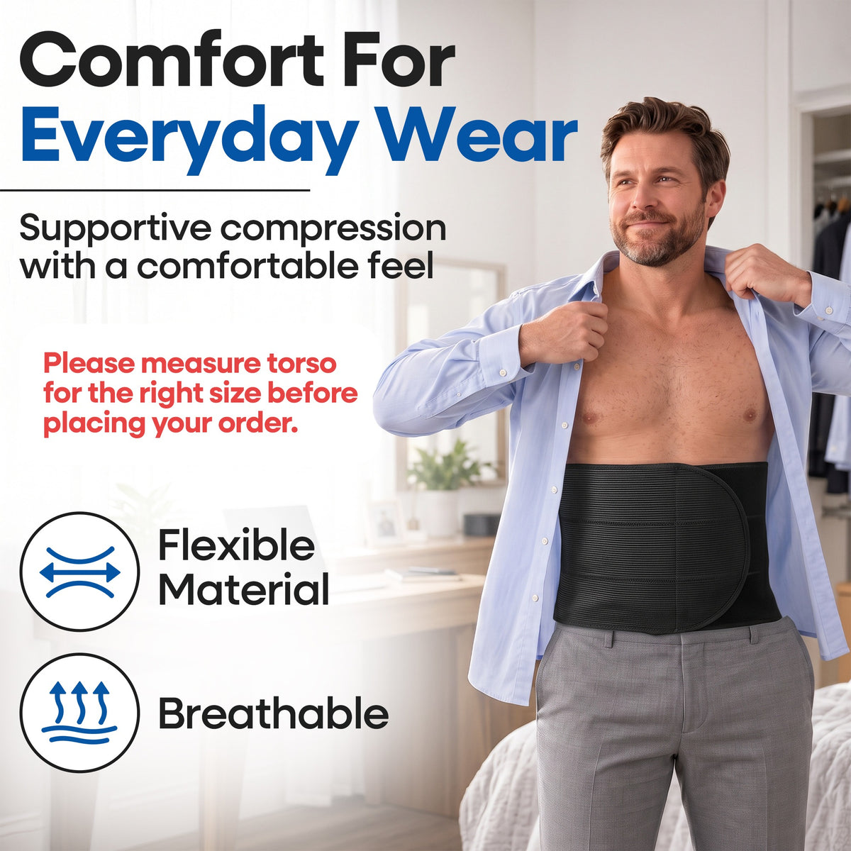 Faja Abdominal Unisex Tallas Grandes de 30,5 cm de Ancho