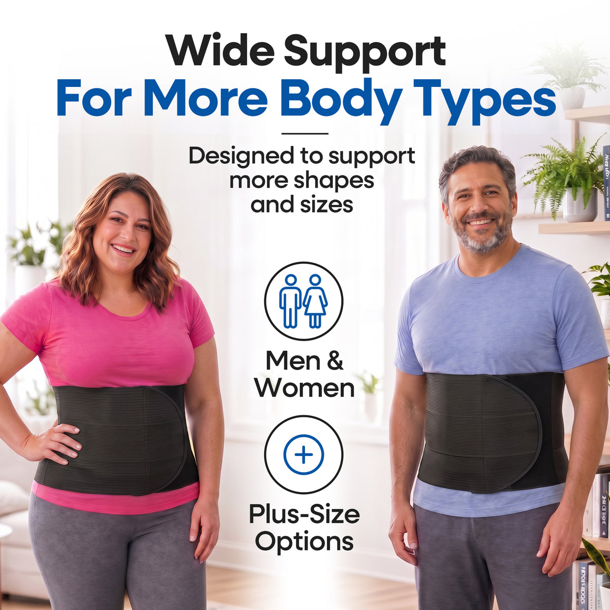 Faja Abdominal Unisex Tallas Grandes de 30,5 cm de Ancho