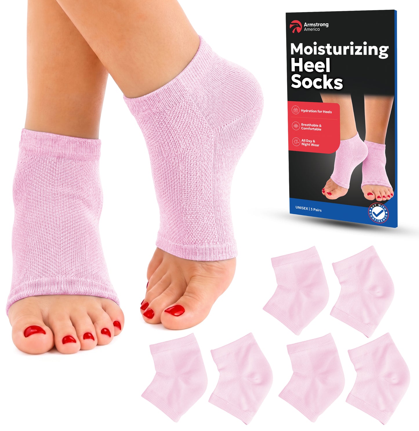 Chaussettes hydratantes pour talons (3 paires)