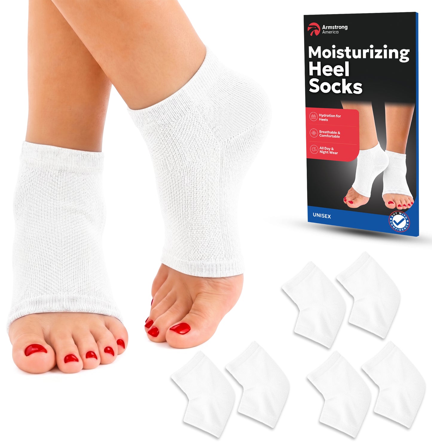 Chaussettes hydratantes pour talons (3 paires)
