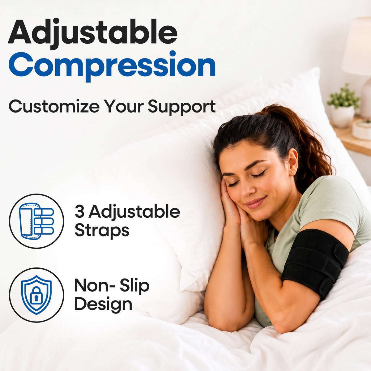 Attelle et manchon de compression unisexe pour la tendinite du biceps