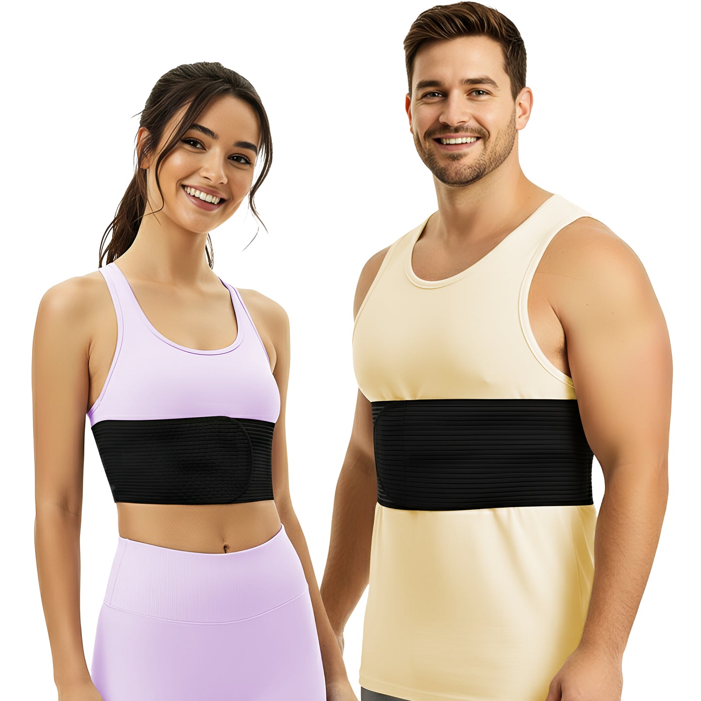 Unisex Rib Brace Chest Binder for Rib Pain Relief