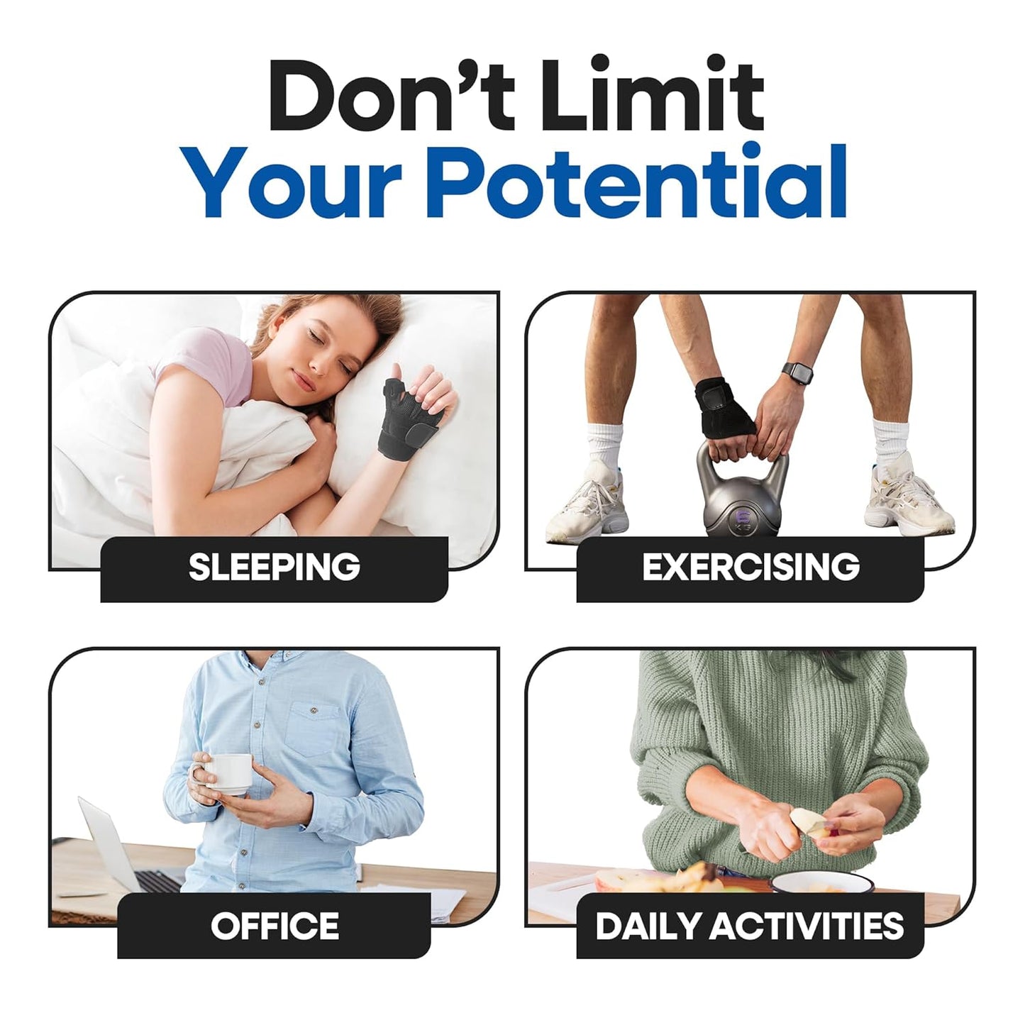 Thumb Brace with Wrist Support (Fits Both Hands)